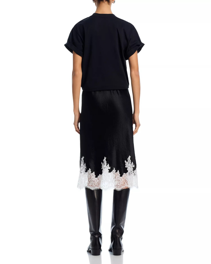 3.1 Phillip Lim Draped Slip Combo Cotton T-Shirt Dress MSRP $595