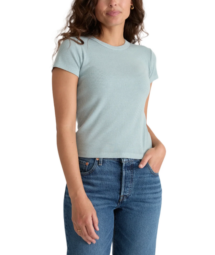 Marine Layer Lexi Rib Sun-In Crew Tee MSRP $54