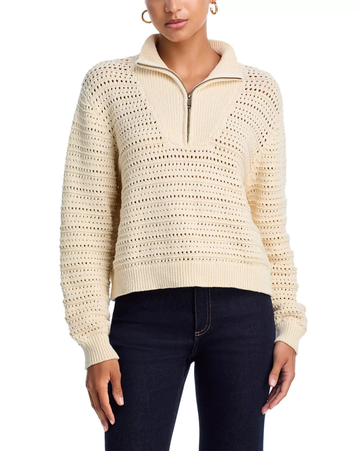 Marine Layer Montecito Quarter Zip Sweater MSRP $138