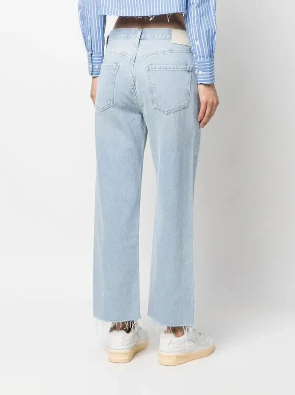 Citizens of Humanity raw-cut hem straight-leg jeans MSRP $434