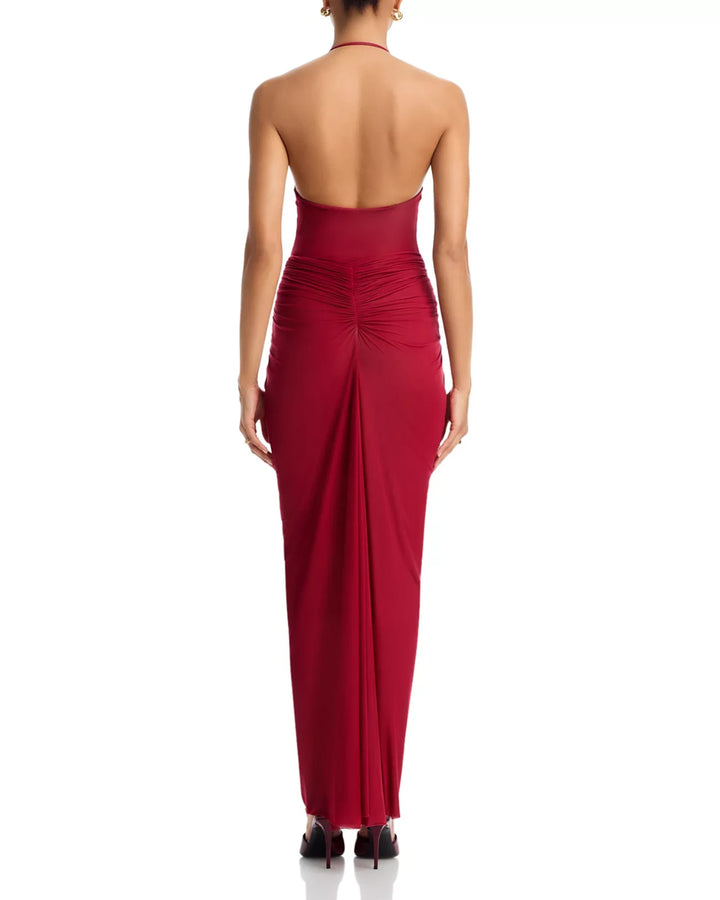 Maygel Coronel Vestalia Halter Dress MSRP $510