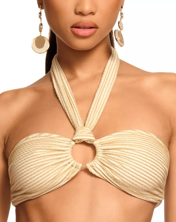 Ramy Brook Marie Textured Halter Bikini Top