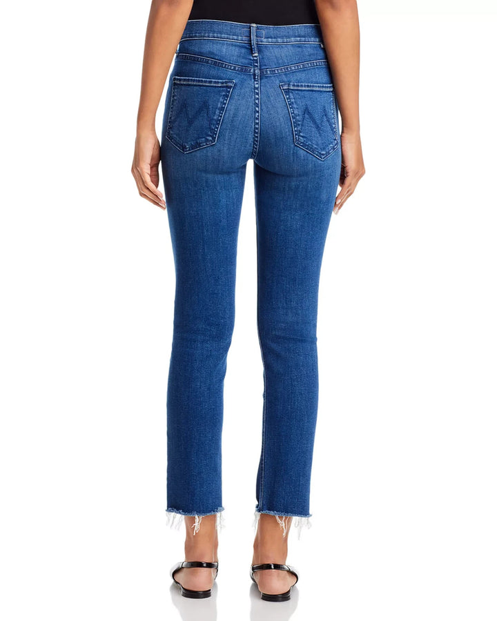 MOTHER The Dazzler Mid Rise Ankle Fray Jeans MSRP $238