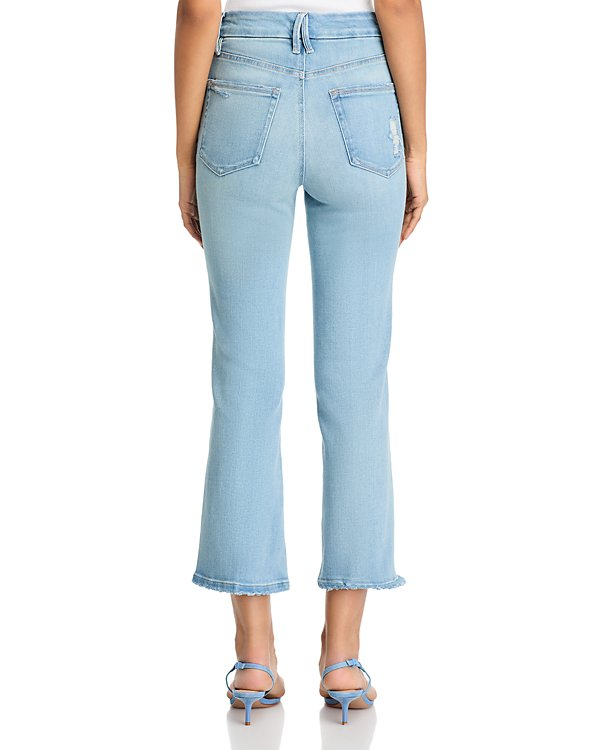 Good American Mid Rise Skinny Fit Cropped Mini Bootcut Jeans MSRP $179