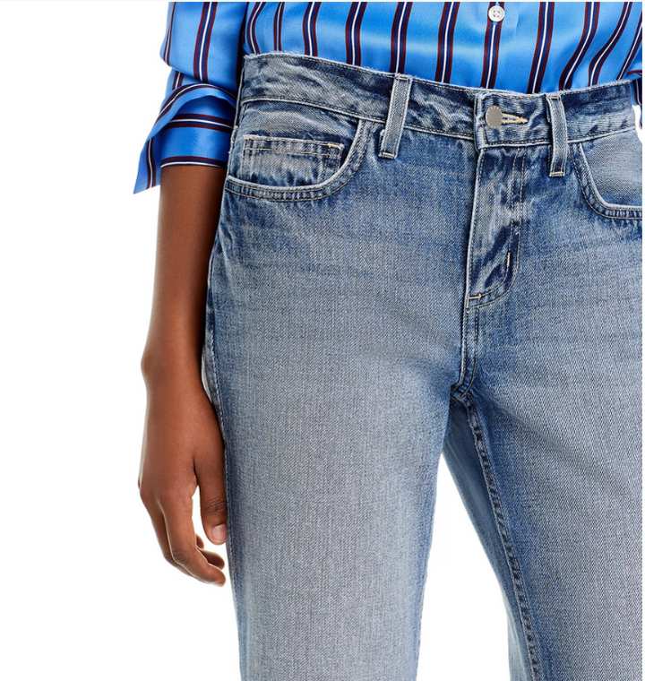 L'AGENCE Milana Mid Rise Straight Jeans MSRP $285