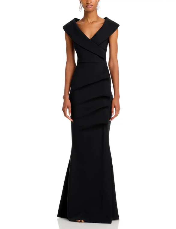 Chiara Boni La Petite Robe Off The Shoulder Maxi Dress MSRP $995