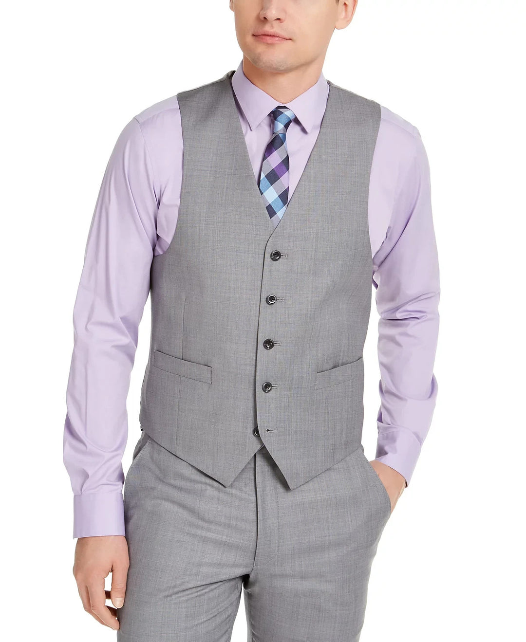 Michael Kors Modern-Fit Airsoft Stretch Suit Vest MSRP $125