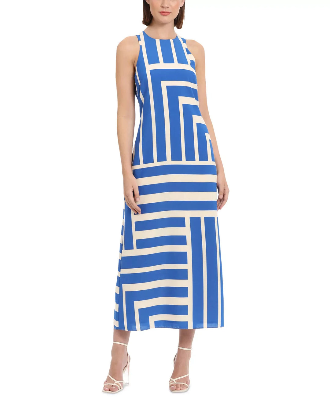 Donna Morgan Women's Striped Sleeveless Maxi Dress MSRP $158