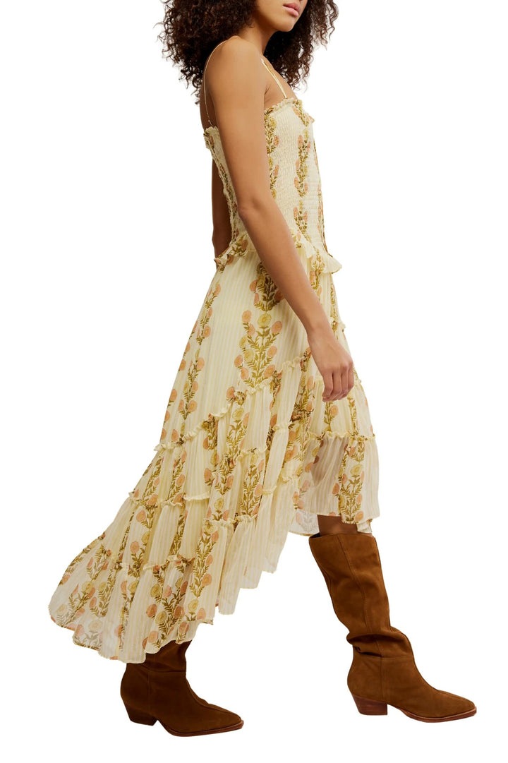 Free People Alejandra Floral Midi Dress MSRP $168