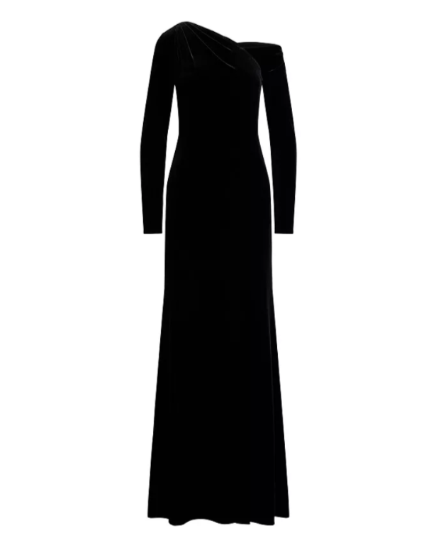 Lauren Ralph Lauren Velvet Asymmetrical Gown MSRP $295