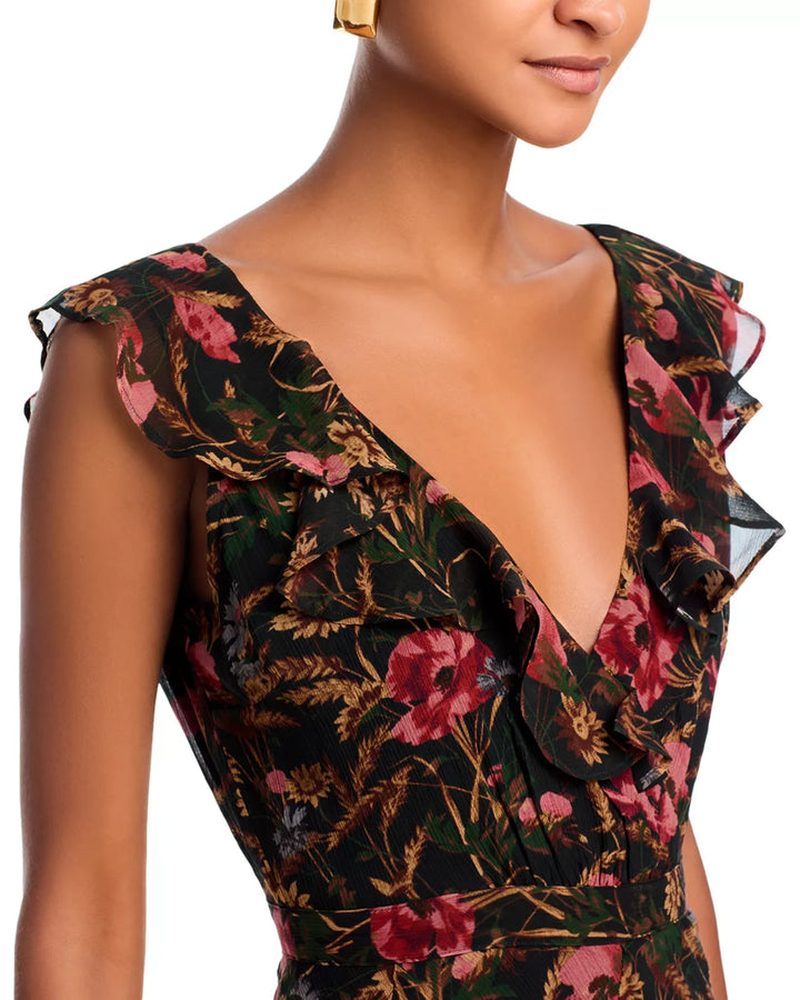 PAIGE Sharleen Sleeveless Silk Midi Dress MSRP $499