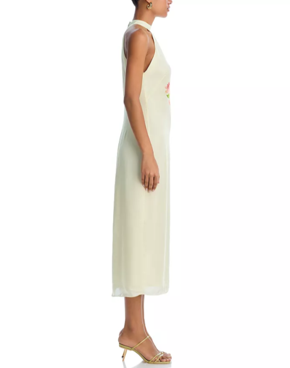 Hemant and Nandita Floral Halter Midi Dress MSRP $468