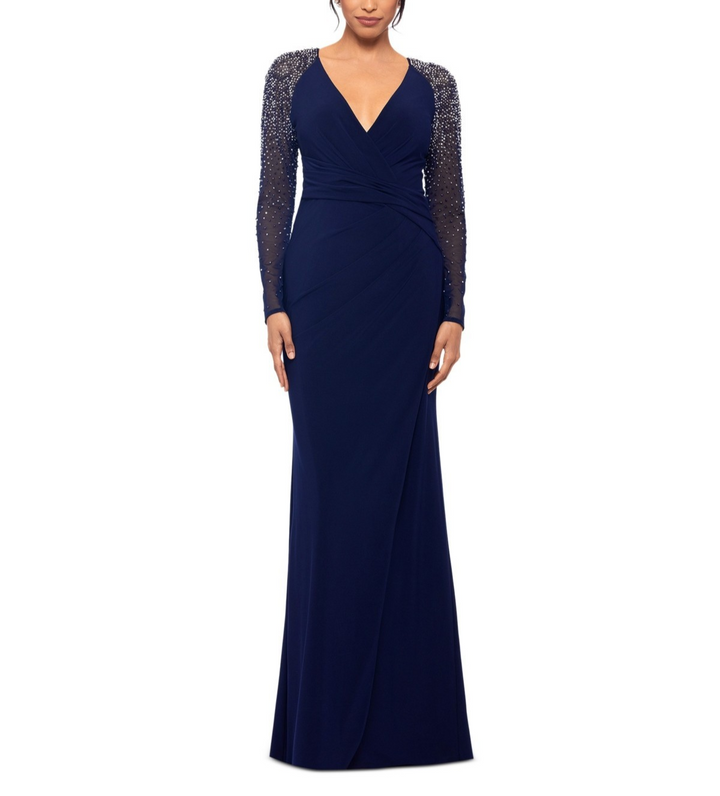 Betsy & Adam Embellished Twist-Front Gown MSRP $269