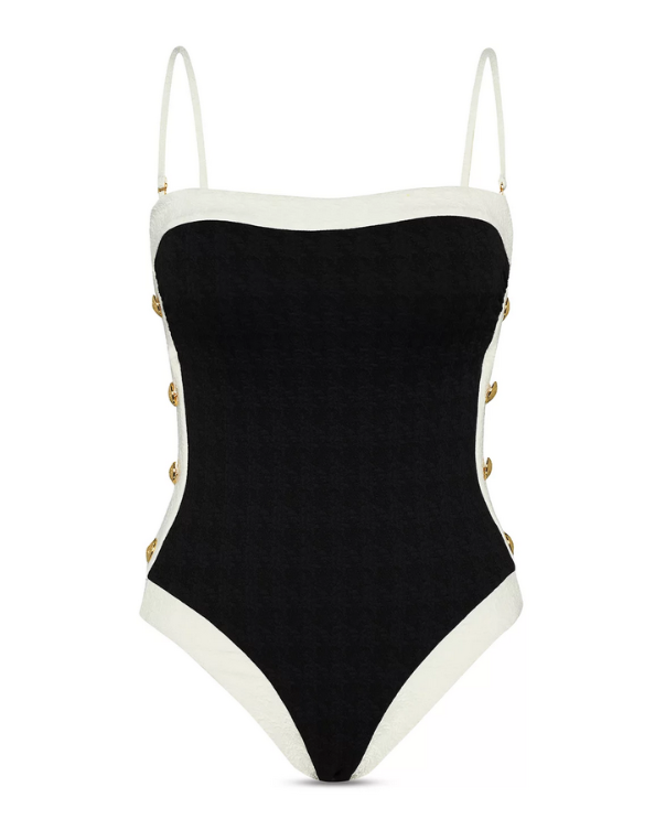 L'AGENCE Tory Bandeau One Piece Swimsuit MSRP $307
