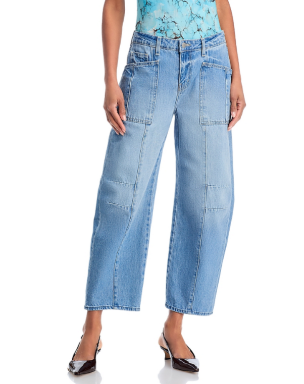 L'Agence Cody Rodeo High Rise Cropped Barrel Jeans MSRP $350