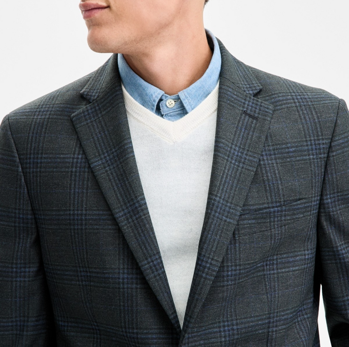 Tommy Hilfiger Men's Modern-Fit Plaid Sport Coat MSRP $295 Size 36S;42S