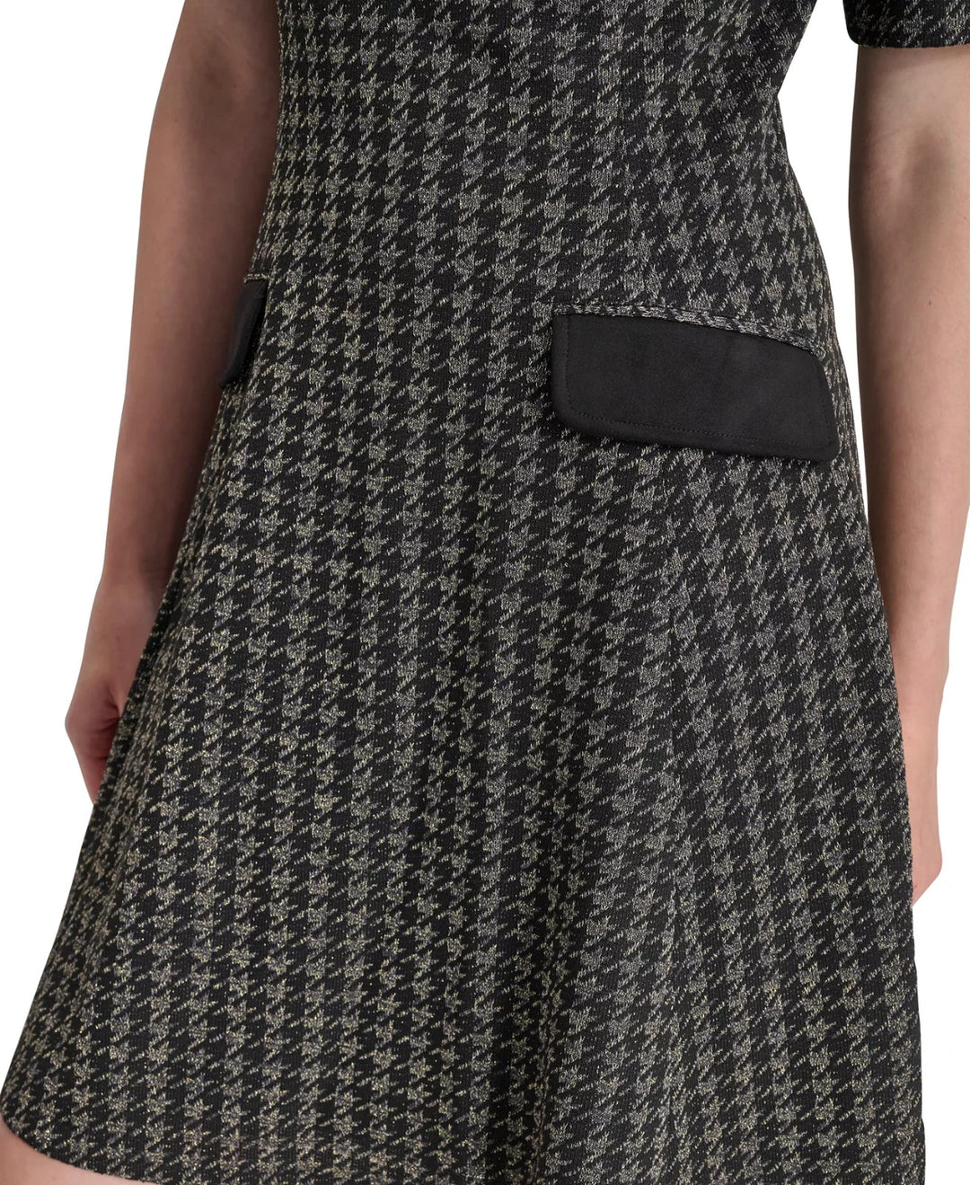 DKNY Women's Jewel-Neck Short-Sleeve Fit & Flare Dress MSRP $139