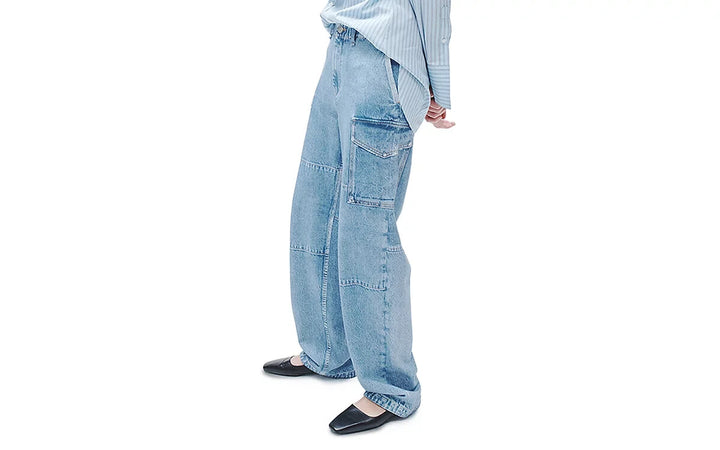 rag & bone Miramar Nora High Rise Cotton Cargo Terry Sweatpant Jeans MSRP $238