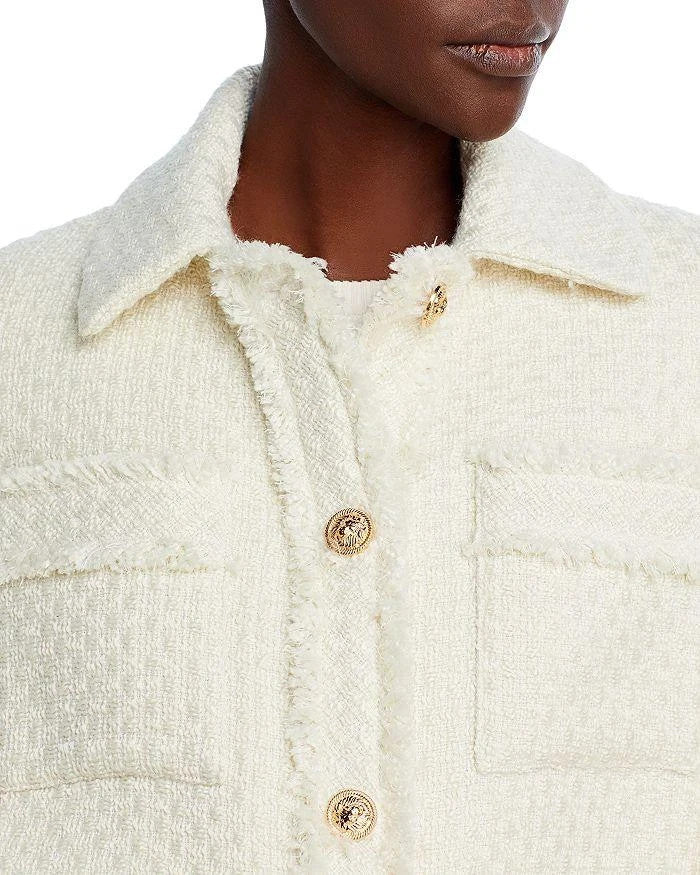 Aqua Tweed Collared Jacket MSRP $118