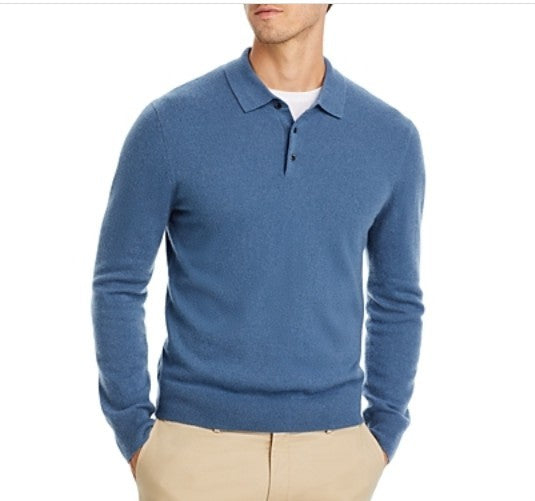 The Men's Store at Bloomingdale's Cashmere Three Button Polo Sweater MSRP $228