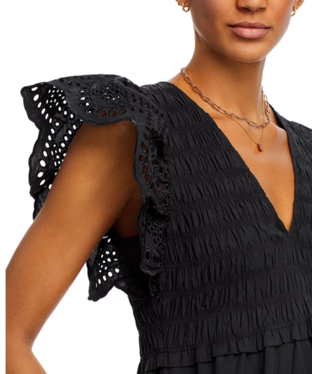 Rails Clementine Eyelet Trim Midi Dress MSRP $268