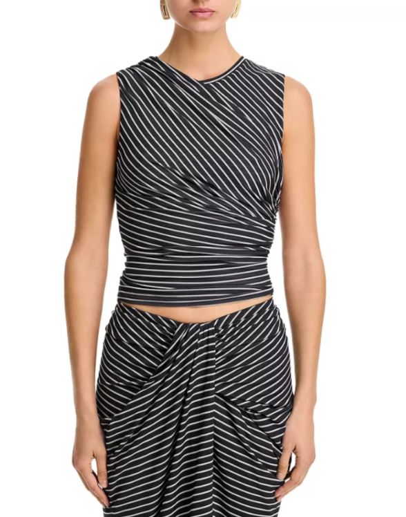 Ronny Kobo Cate Striped Top MSRP $298