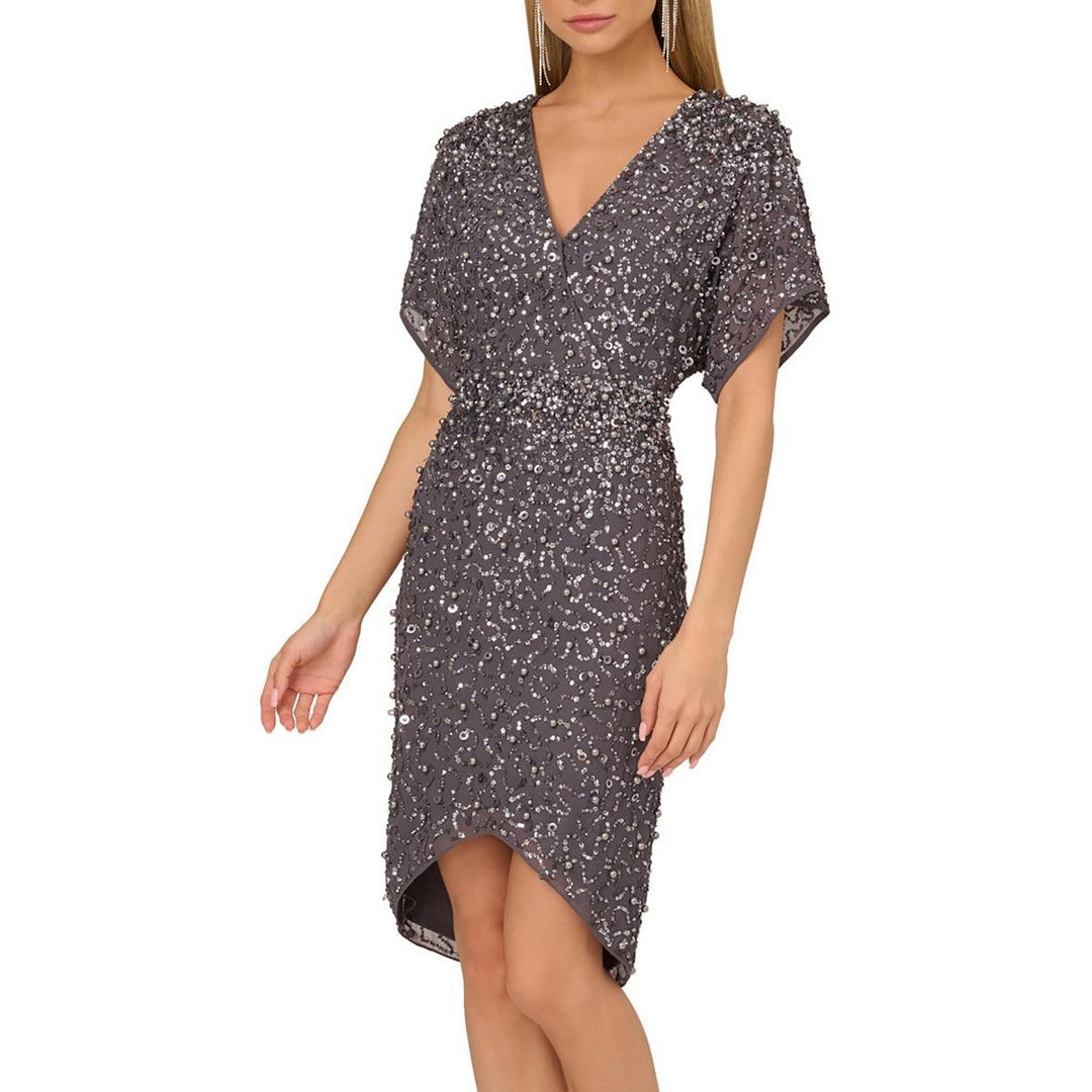 ADRIANNA PAPELL Embellished Dress MSRP $295