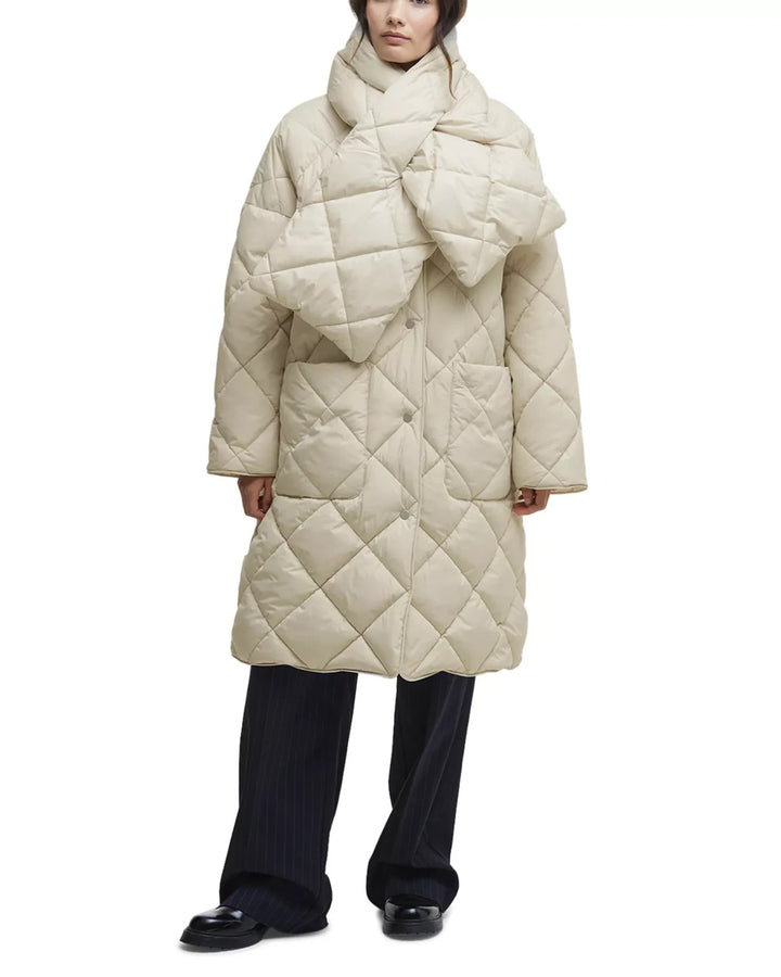 Barbour Brigitte Puffer Coat with Scarf MSRP $425