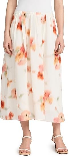 Vince Floral Gathered MIDI Skirt MSRP $395