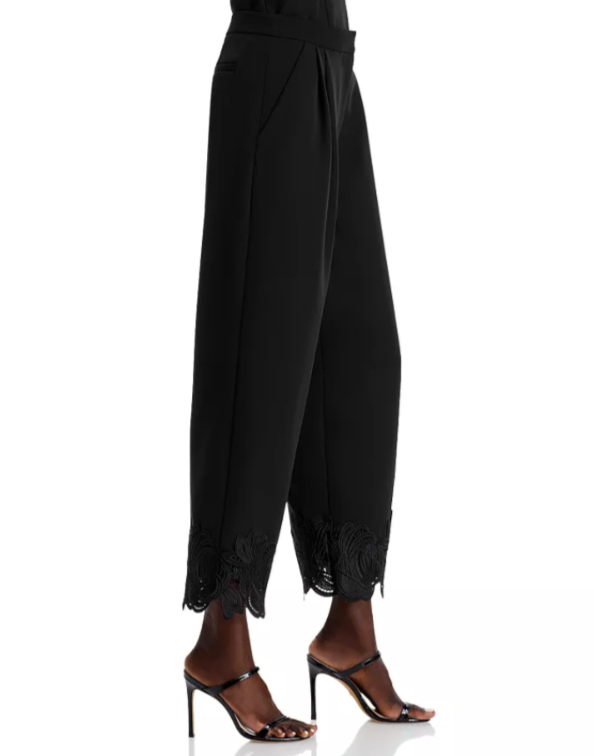 BCBGMAXAZRIA Lace Trim Pants MSRP $208