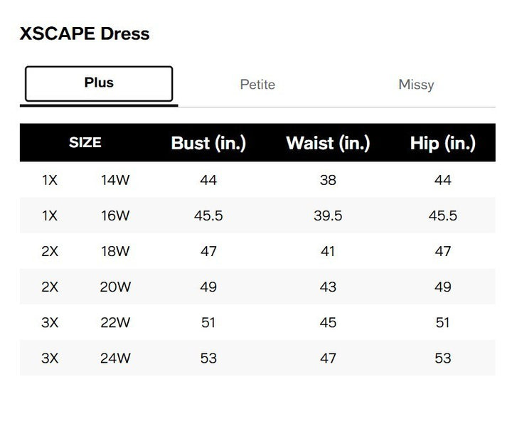 XSCAPE Plus Size Cascading One-Shoulder Gown MSRP $269