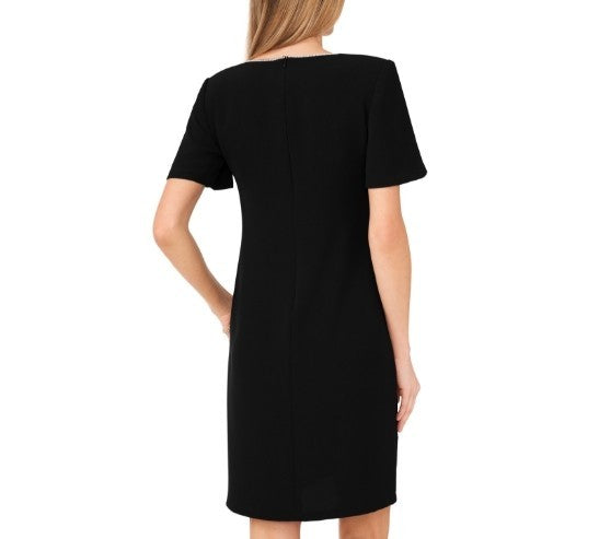 CeCe Women's Embellished V-Neck Short-Sleeve Dress MSRP $109