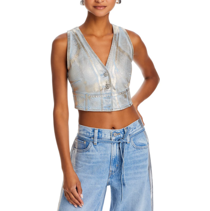 Levi's Mona Denim Corset Optical Vest MSRP $79