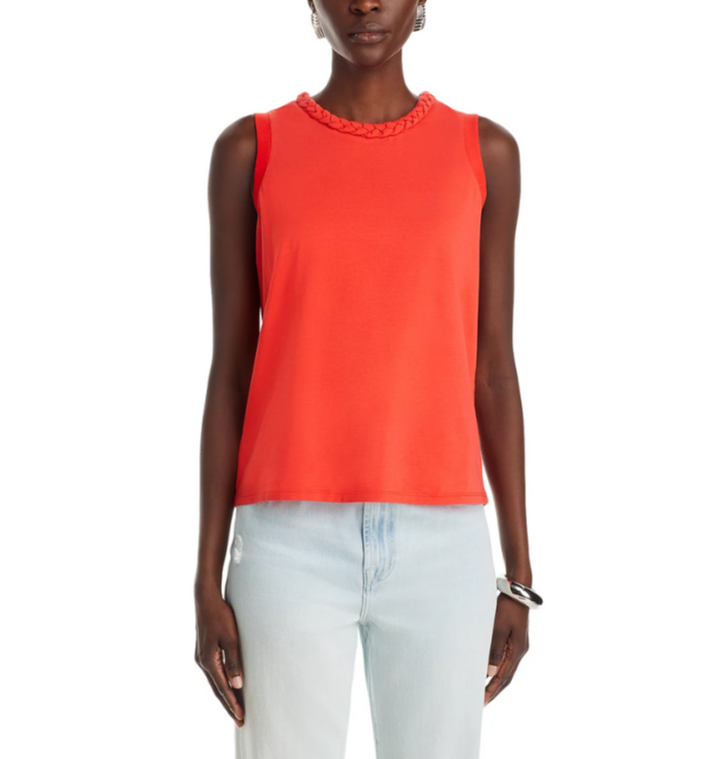 Cinq à Sept Braided Trim Tank Top MSRP $145