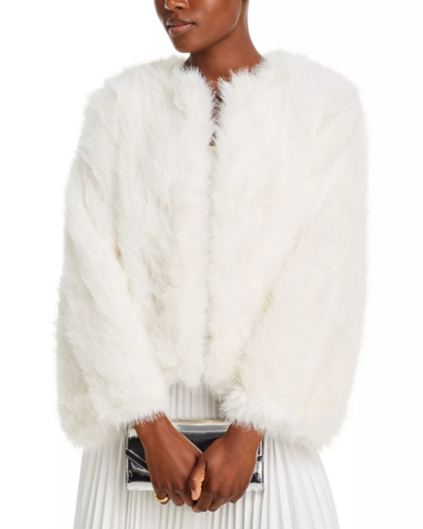 BCBGMAXAZRIA Faux Fur Shrug MSRP $228