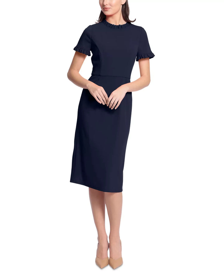 Maggy London Women's Ruffled-Trim Sheath Dress MSRP $ 118