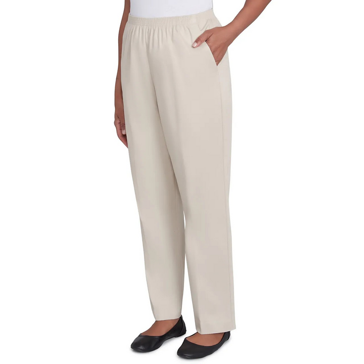 Alfred Dunner Classics Twill Pull-on Pants - Stone MSRP $44.50