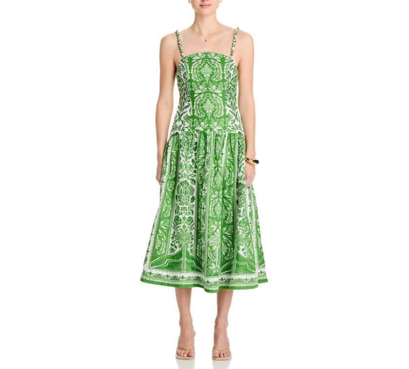 FARM Rio Delicate Tapestry Midi Dress MSRP $265