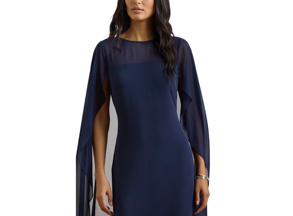 Lauren Ralph Lauren Cape Gown MSRP $265