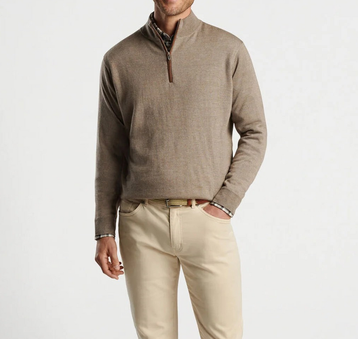 Peter Millar Crown Autumn Crest Quarter Zip Sweater MSRP $250