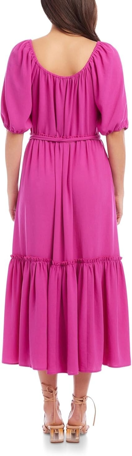 Karen Kane Puff Sleeve Midi Dress MSRP $228 Size XS # 14B 1900