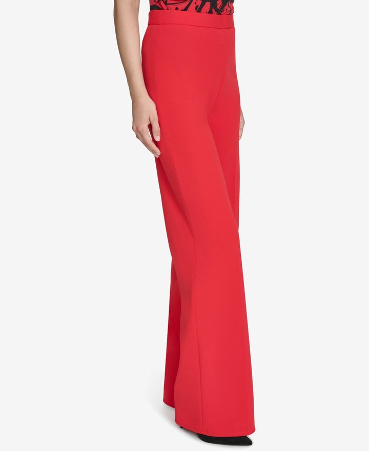 Halston Women's Easy Mid-Rise Pull-on Wide-Leg Pants MSRP $89