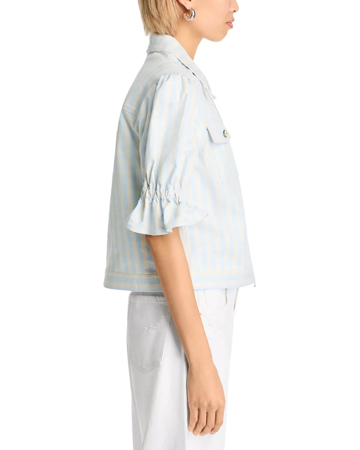 Cinq à Sept Gingham Denim Holly Jacket MSRP $395