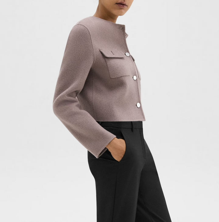 Theory Cardigan Jacket in Double-Face Wool-Cashmere MSRP $595