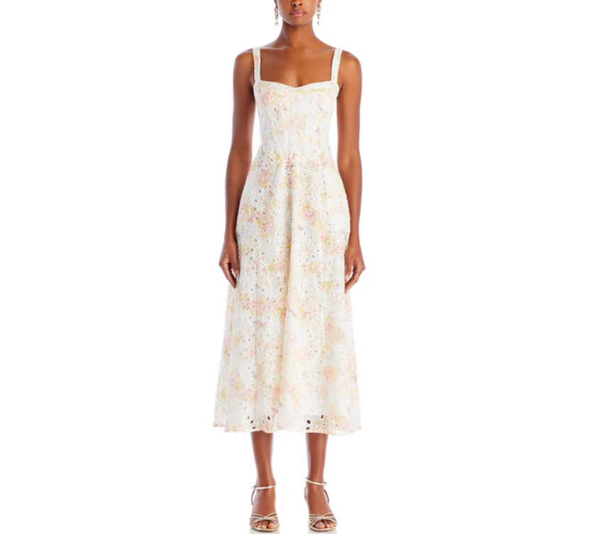 Bardot Lilah Corset Midi Dress MSRP $189