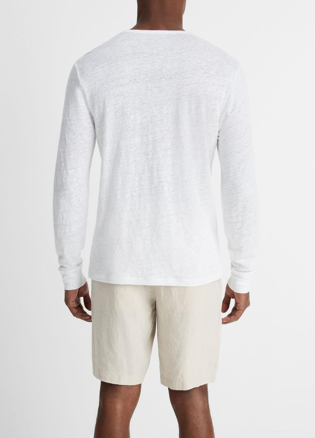 Vince Men's Linen Long-Sleeve Henley MSRP $195
