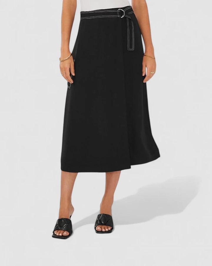 Vince Camuto Faux Wrap MIDI Skirt MSRP $99