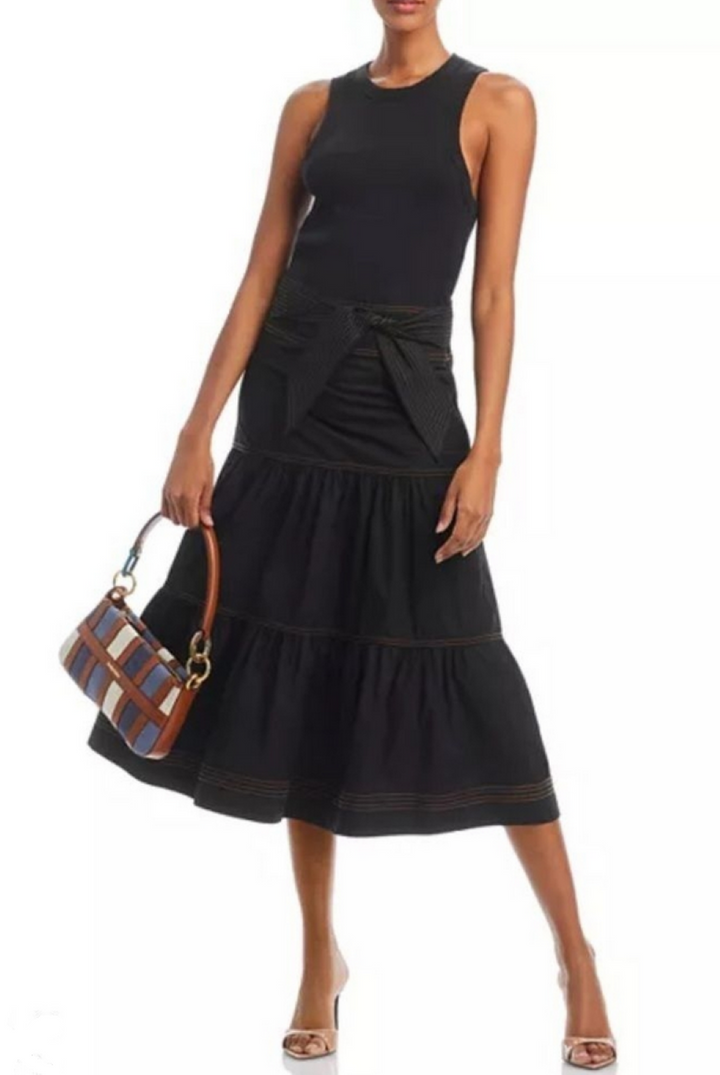 Veronica Beard Austyn Belted Midi Dress MSRP $428