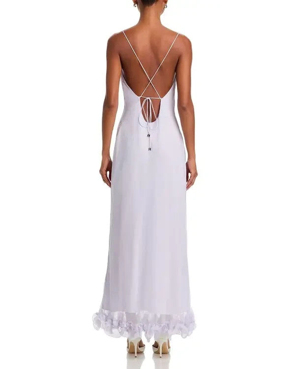 ROTATE Chiffon Slip Dress MSRP $310