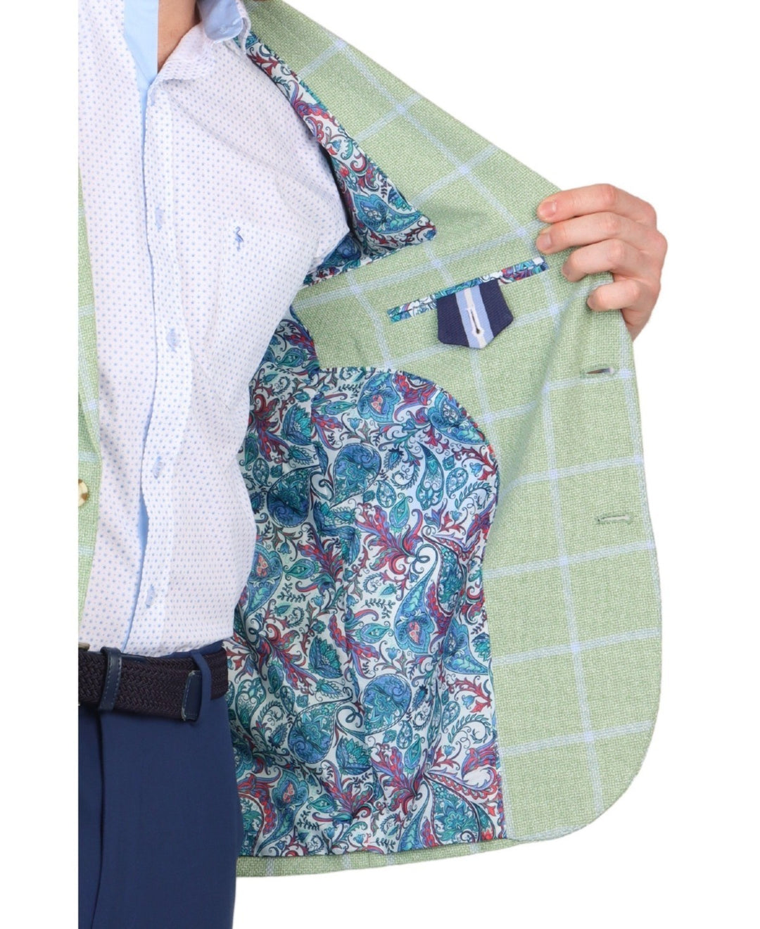 Tailorbyrd Men's Yarn Dye Windowpane Sportcoat MSRP $325